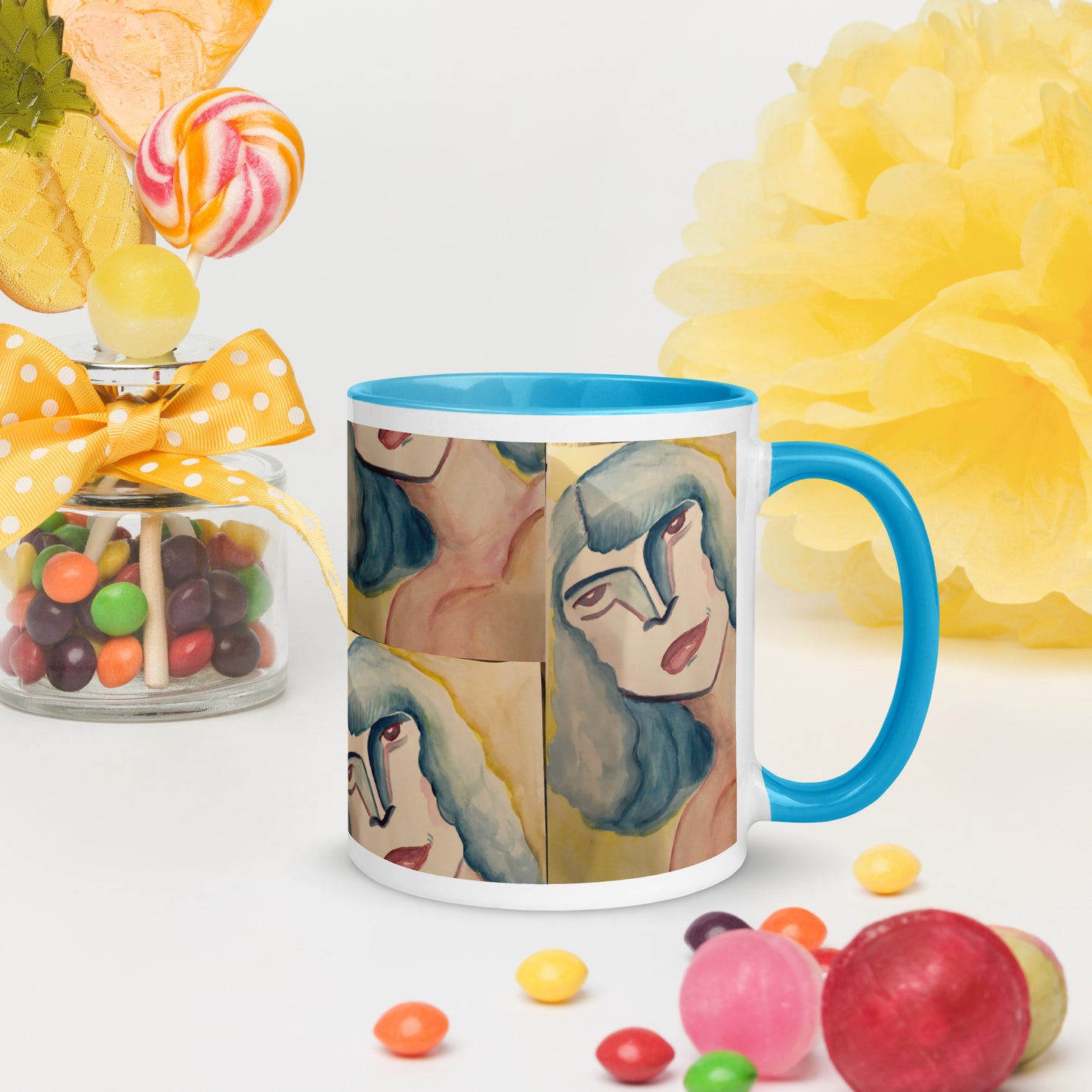 "Azul"-Mug with Color Inside